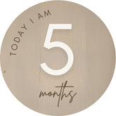 Round Baby Milestone Disc with Acrylic Numbers Keepsake - New Parents Gift - Baby Pandas
